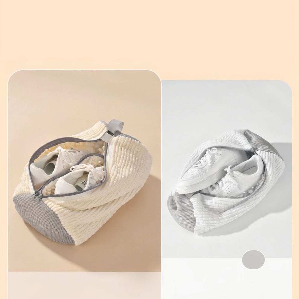 Sneaker Protector - Verdikte mesh schoenreinigingszak, cilindrische wasbeschermer, duurzame