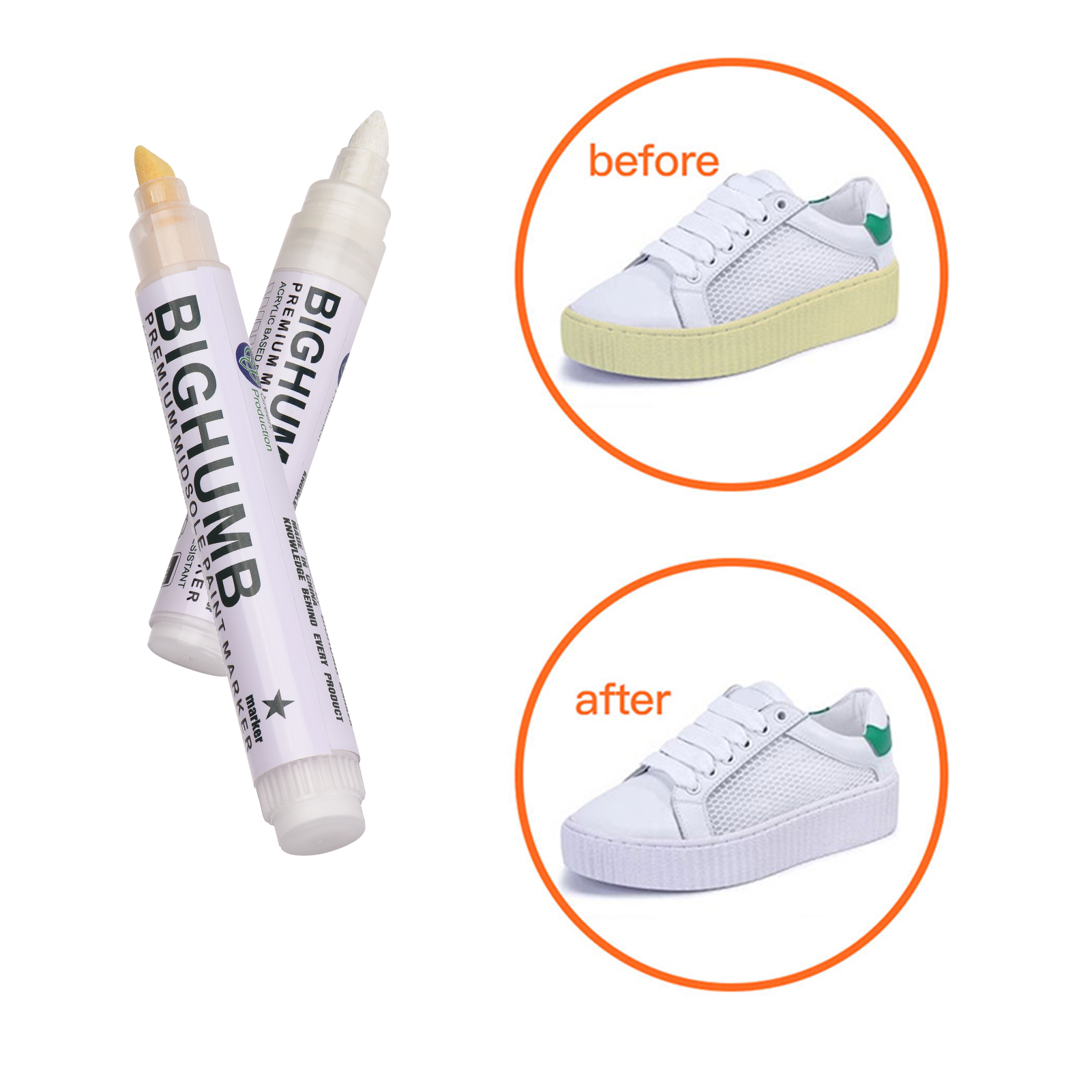 Sneaker Care Spray - BIGTHUMB Premium Midsole Verfmarker Sneaker Vernieuwings-