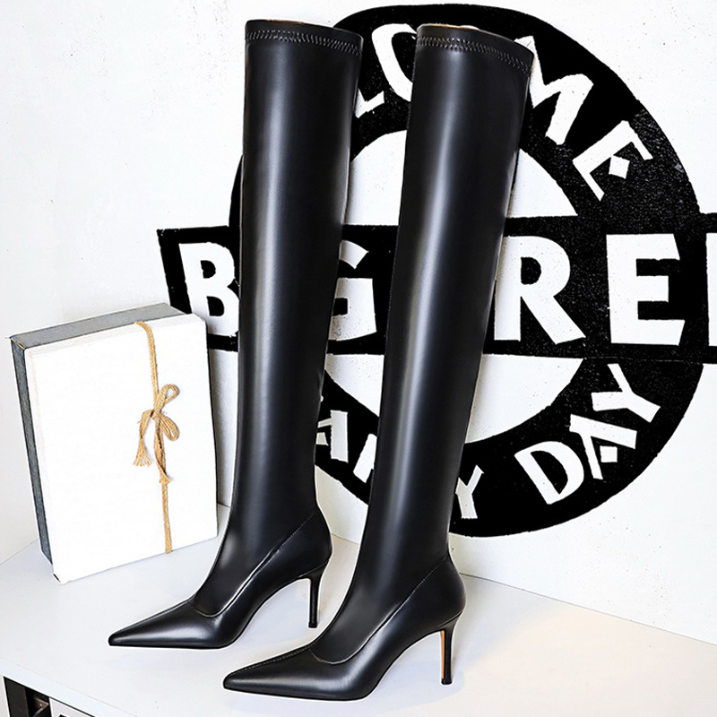 Shoe Tree - Sexy Overknee Laarzen Dames Schoenen Gepunte