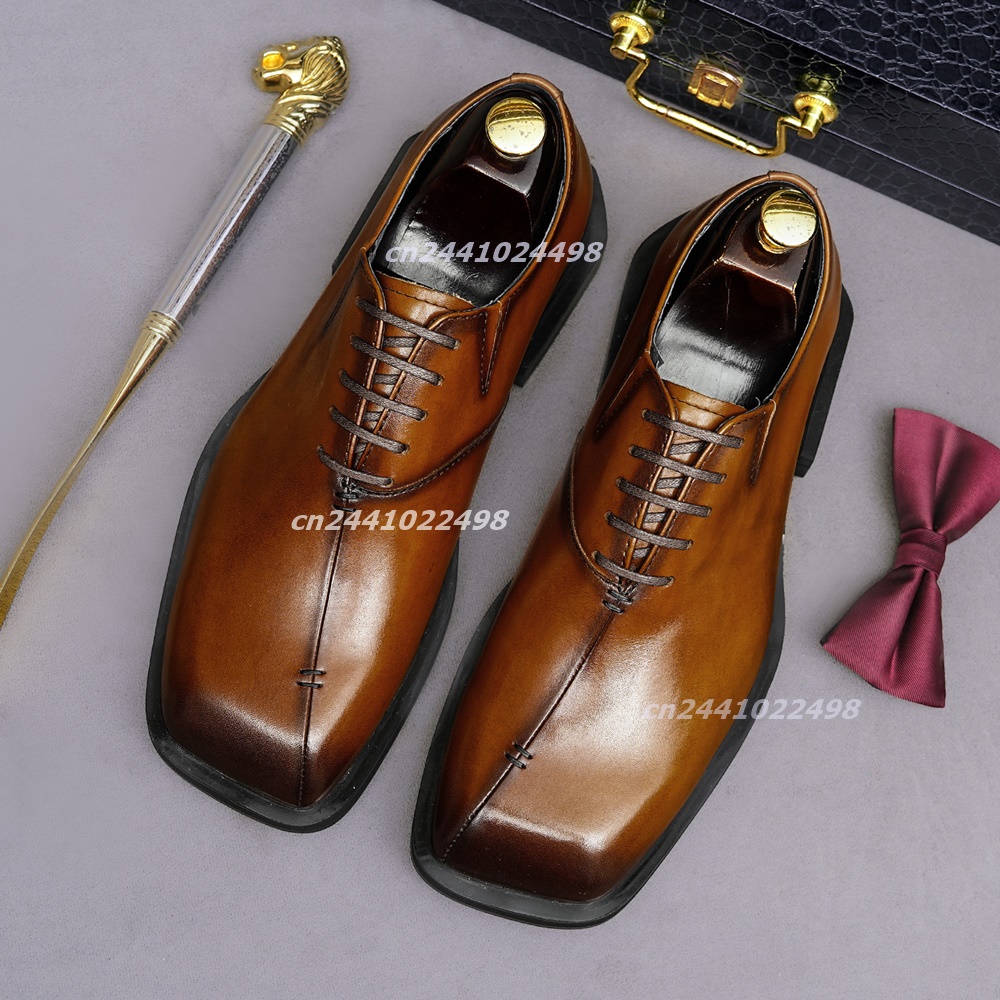 Handgemaakte bruine leren Oxfo - Leather Shoe Polish recensie en prijs
