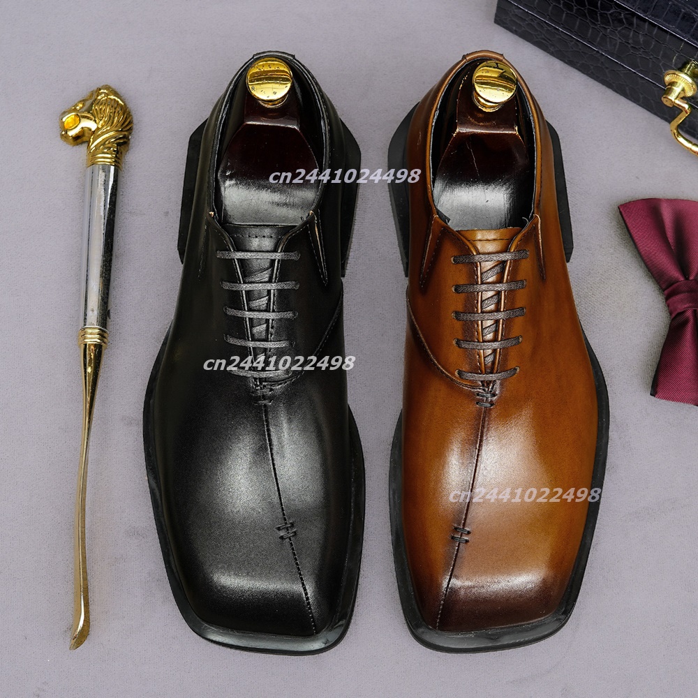 Handgemaakte bruine leren Oxfo - Leather Shoe Polish recensie en prijs